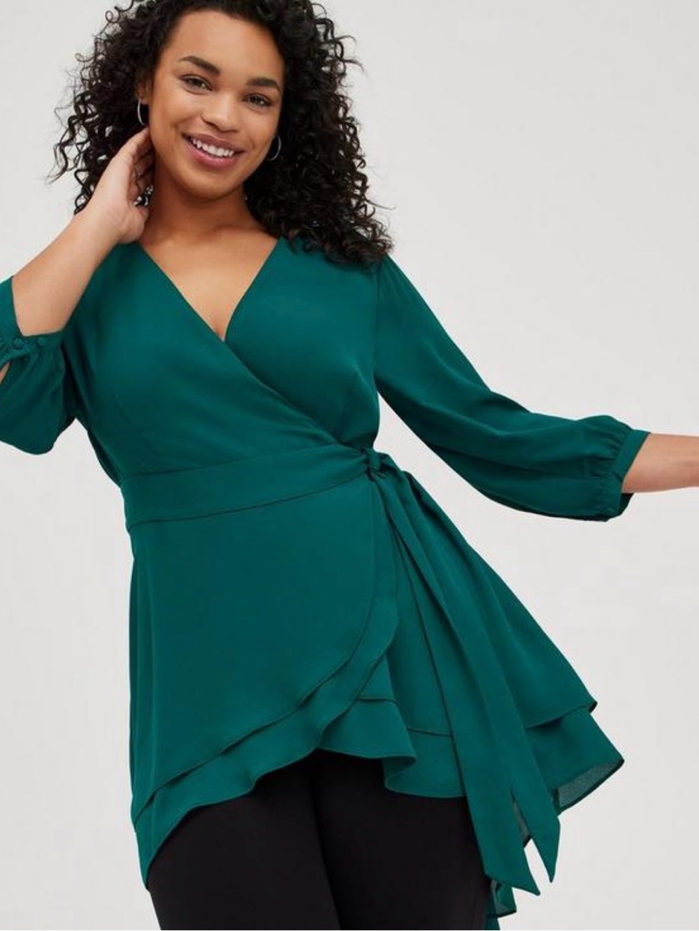 New With Tags Torrid Georgette Wrap Tunic Blouse Size 6X